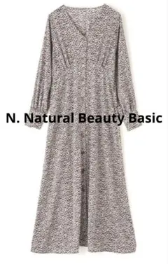 N. Natural Beauty Basic 花柄Aラインマキシワンピース