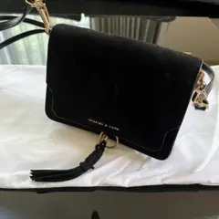 CHARLES & KEITH ブラックショルダーバッグ