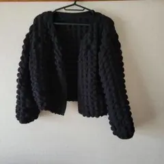 【ワッフルカーディガン　黒】