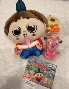 【新品】おじゃる丸 ぬいぐるみ フィンガーパペット アカネ キスケ 3個セット