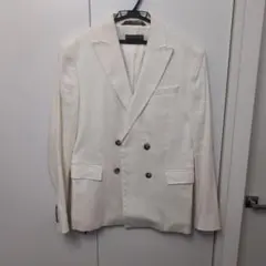 ZARA MAN ホワイト ダブルブレストジャケット