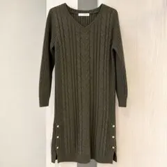 a.v.v standard ニットワンピース カーキ