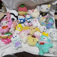 サンリオぬいぐるみマスコットなどセット　キティ　マイメロ　シナモロール ハンギョ