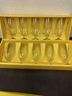 カメイガラス日本製　脚付ビールグラス 10個セット