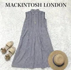 MACKINTOSH LONDON ストライプ ノースリーブワンピース 38のサムネイル