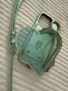 ajew 하트 파우치와 스마트 폰 케이스 스트랩 부착