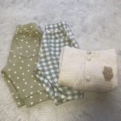 ベビー服 3点セット パンツとトップス80　ペアマノン90