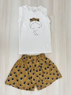 試着のみ⭐︎SHIEN ノースリーブ&ショートパンツ　セットアップ　130cm