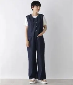 LEPSIMデニムオールインワン新品＊ネイビーFREEサイズ