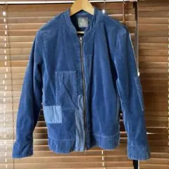 \美品/ ナノユニバース コットン ベロア パッチワーク ブルゾン Sサイズ