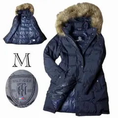 未使用級✨トミーヒルフィガー ダウンコート ロング Aライン　フード ファー付き