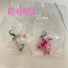 ゆるっとサンリオめじるしアクセサリー　めじるしチャーム　ウサハナ　ボンボンリボン