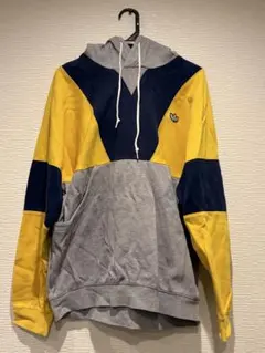 adidas フード付きパーカー XL グレー/イエロー