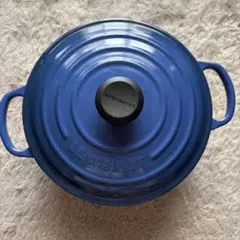 LE CREUSET 20センチ鍋 人気カラーコバルトブルー - メルカリ