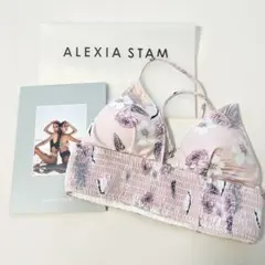 【ALEXIASTAM】トップスPeach Rose Shell ピンク花柄