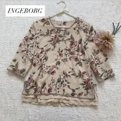 インゲボルグ　花柄ブラウス　S