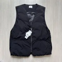 【新品未使用】LOWRYS FARM 中綿zip ベスト 黒 ブラック