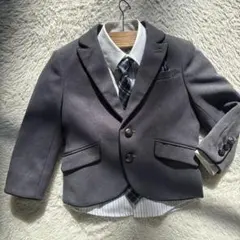 男の子100㎝ ジャケット ワイシャツ ネクタイ ⭐️七五三 冠婚葬祭 お出かけ服
