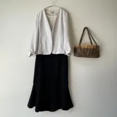 インディヴィ　ノーカラージャケット　38 入学式などにも 日本製