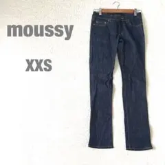 マウジー moussy ストレートデニム カジュアル ダークブルー XXS