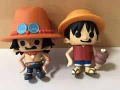 中古　ワンピース　ルフィ　エース　人形　2体セット