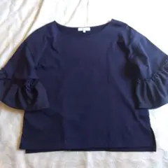 GLOBAL WORK ネイビー トップス M