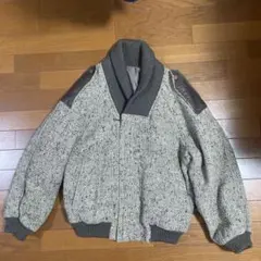 BORG ヘリンボーン ショールカラー ブルゾン