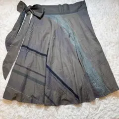 美品 タマキニイメ 巻きスカート ウエストリボン紐付き まきまき コットンのサムネイル