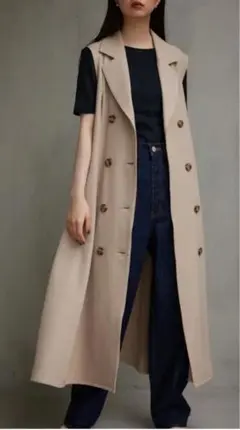 AZUL by mussy ベージュ トレンチジレワンピース