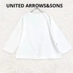 美品UNITED ARROWS&SONS ロングスリーブシャツ　プルオーバー　白のサムネイル