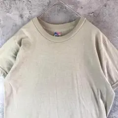 A3215古着　Tシャツ ベージュ　無地　90s Y2K