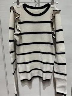 ボーダーニットトップス