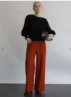 値下げヤマダヤYAMADAYA agaアーガ圧縮ウールジョゼットパンツ 2026