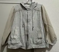 axes femme シースルー袖パーカー