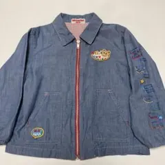 ミキハウス デニムジャケット 刺繍　ワッペン
