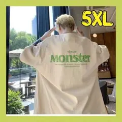 メンズ　Tシャツ　5XL 6L　夏服 オーバーサイズ　バックプリント　ストリート