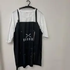 BARBER エプロン画付きTシャツ(XL)