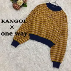 【カンゴール×ワンウェイ】KANGOL×one wayストライプクロップドニット