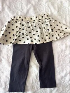 ペアマノン　水玉　ドット　スカパン　90 80