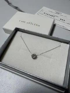 【一度使用】zozo完売！con affetto PT950 ダイヤ0.2ct