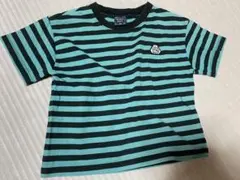 【最終値下げ】男児半袖Tシャツ　青緑×黒ボーダー サイズ120