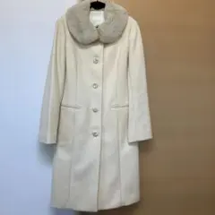 Spick and Span アイボリー ラビットファーコート 36サイズ
