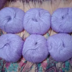 i*.様 モヘア毛糸パープル6点