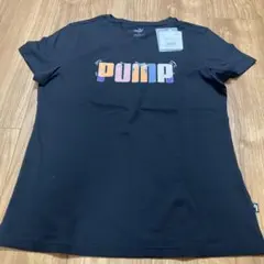 PUMA プリントロゴ Tシャツ L ブラック