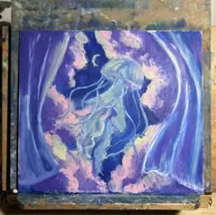 オイルパステルクレヨン　クラゲ　依頼品