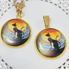 バステト神　まとめ売り　セット　ペア　金具変更可