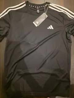 adidas Tシャツ ブラック 3ストライプ