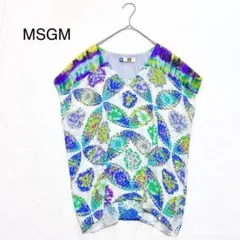 MSGM 花柄 フレンチスリーブ ブラウス イタリア製 サイズ44のサムネイル