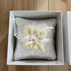 【未使用】4°C  ホワイト　リングピロー