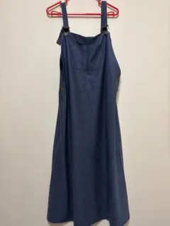 K-55: デニム調 ジャンパースカート LLサイズ
